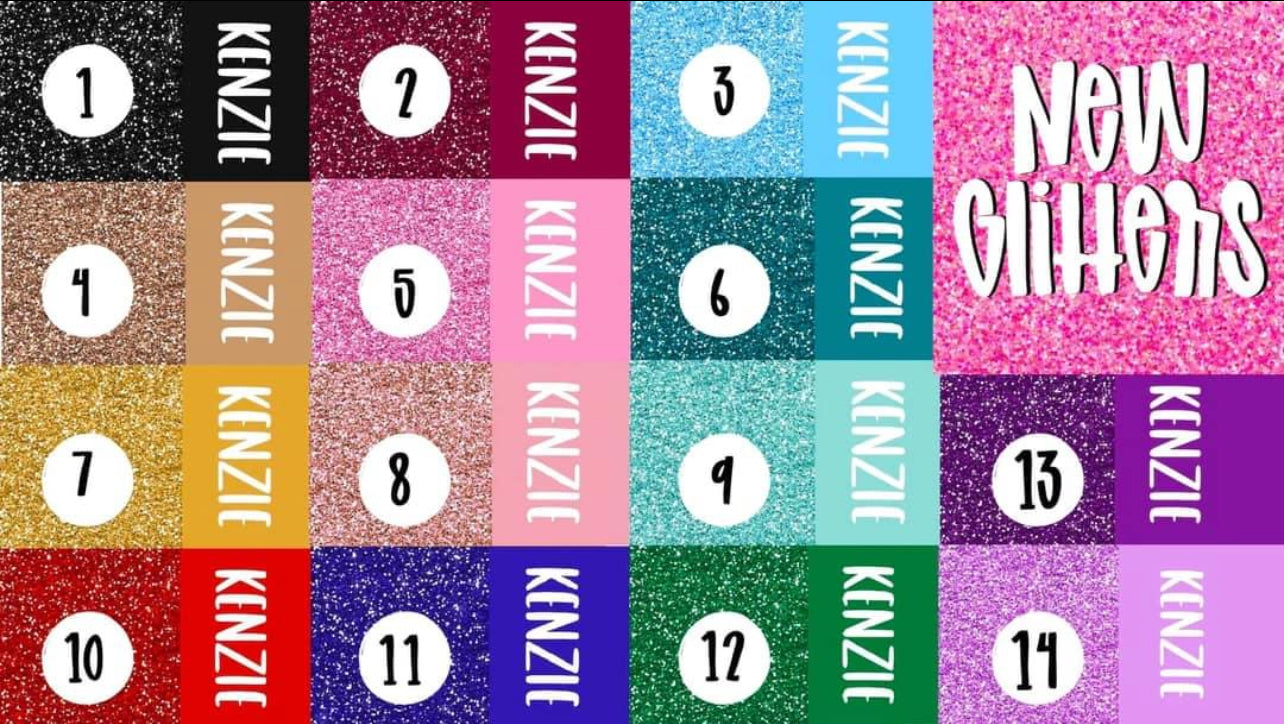 glitter name strips